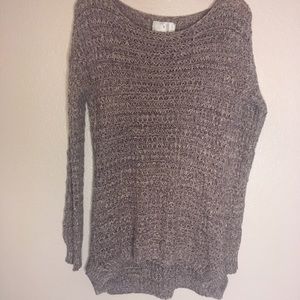 Ruby Moon Purple Knit Tunic Sweater Size M